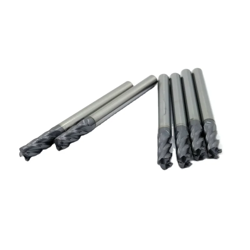 Dohre Factory Direct 55HRC long shank carbide endmill corner radius milling cutter for steel machining