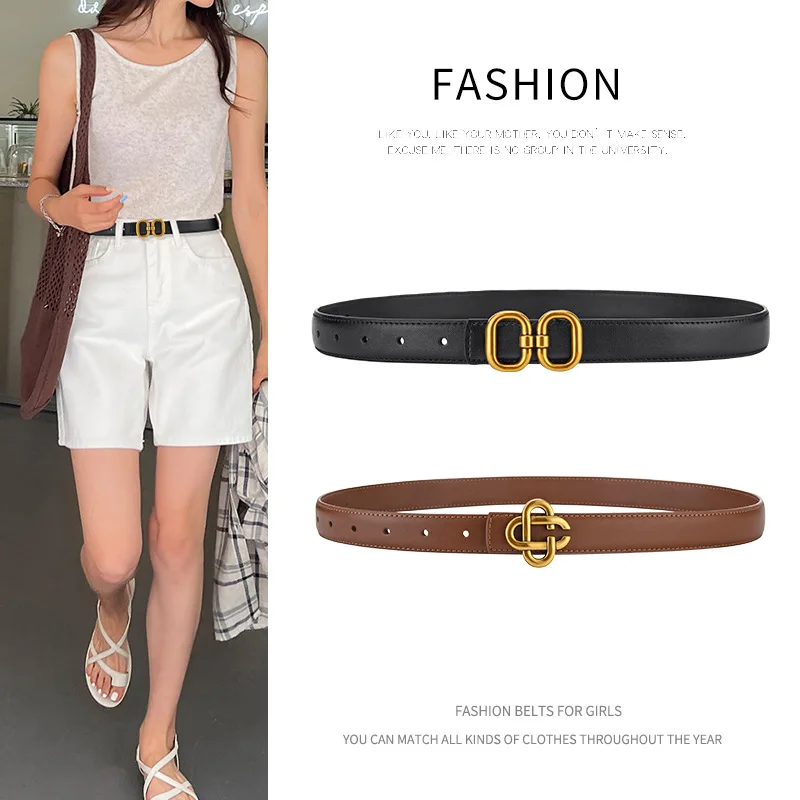 2024 Genuine Leather Belt For Lady Belt Fashionable With Jeans Designer Leather Belt For Women