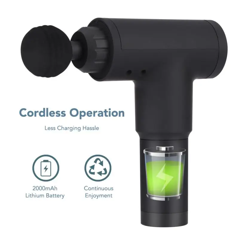 Drop Shipping Muscle Massage Gun Sport Therapy Massager Body Relaxation Pain Relief Slimming Shaping Massager 4 Heads
