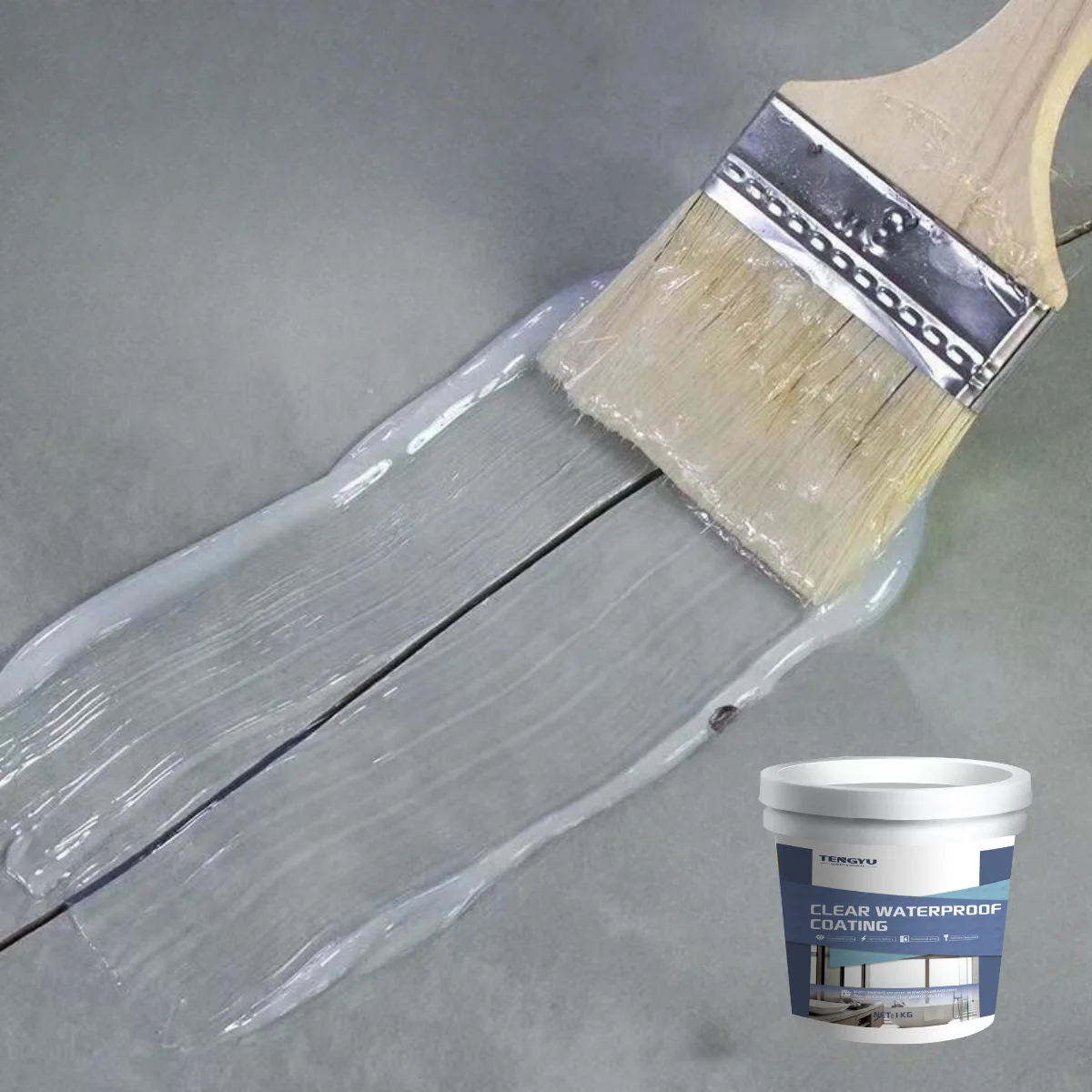 Factory price 100g 300g 1kg 20kg invisible water based clear acrylic waterproof coating for tiles