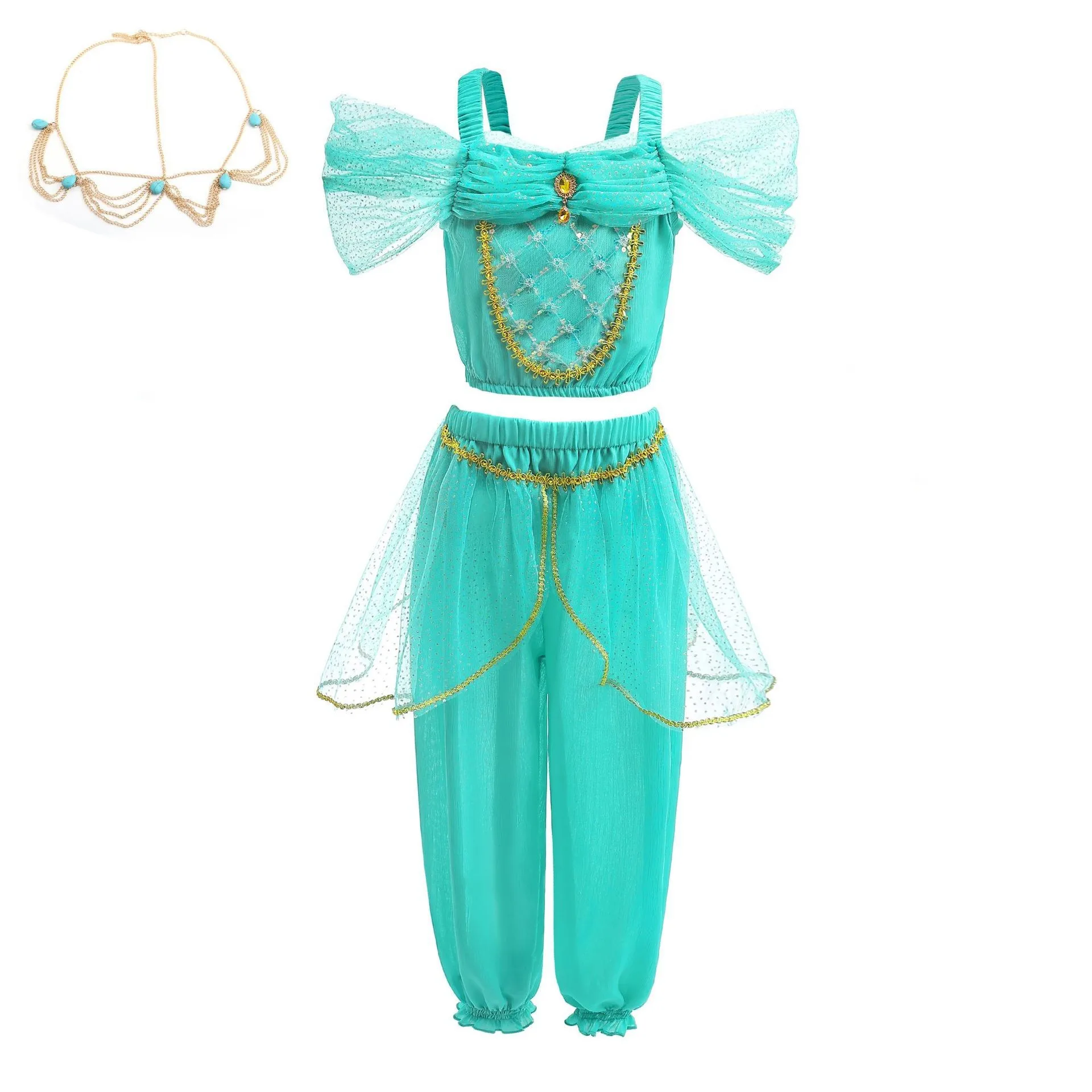 Halloween Jasmine Princess Party Costume Cosplay Aladdin Princess Fancy Dress