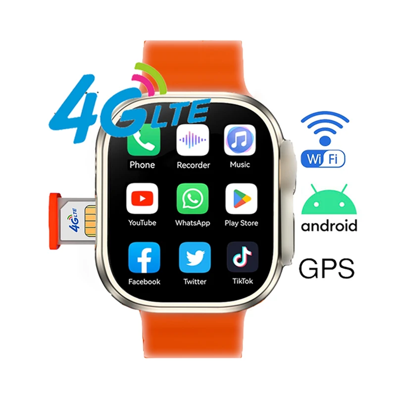 2023 hombre Android smart watch 4g sim card FM GPS waterproof reloj kids s8 ultra 8 watch 4g smartwatch