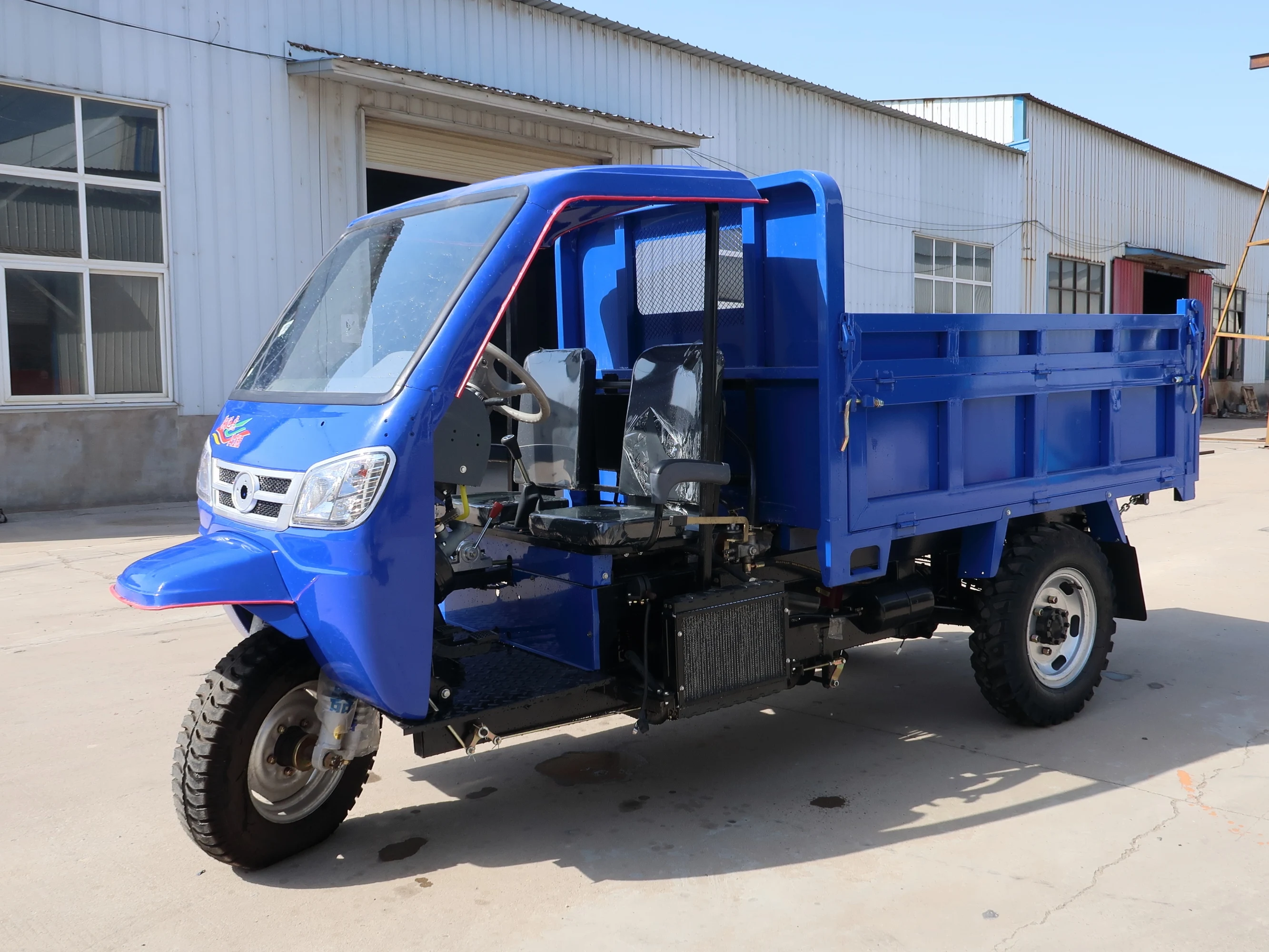 Huansheng Three-door Tricycles Cargo Cabin Motor Tricycle 3 Wheel Diesel Dump Truck