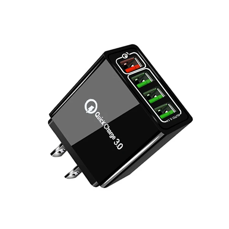 Cargadores Chargeur Multi Port USB QC3.0 US Plug 18W 20W 12V Chargers adapter Travel Fast Mobile Phone Wall Charger