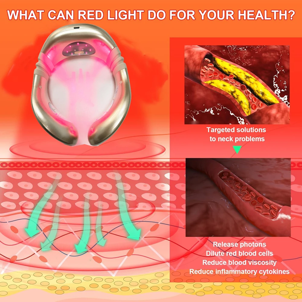 650nm Diode Low Level Laser Therapy for Cervical Spine Neck Pain Relief Acupuncture LLLT Medical Allergy Rhinitis Treatment