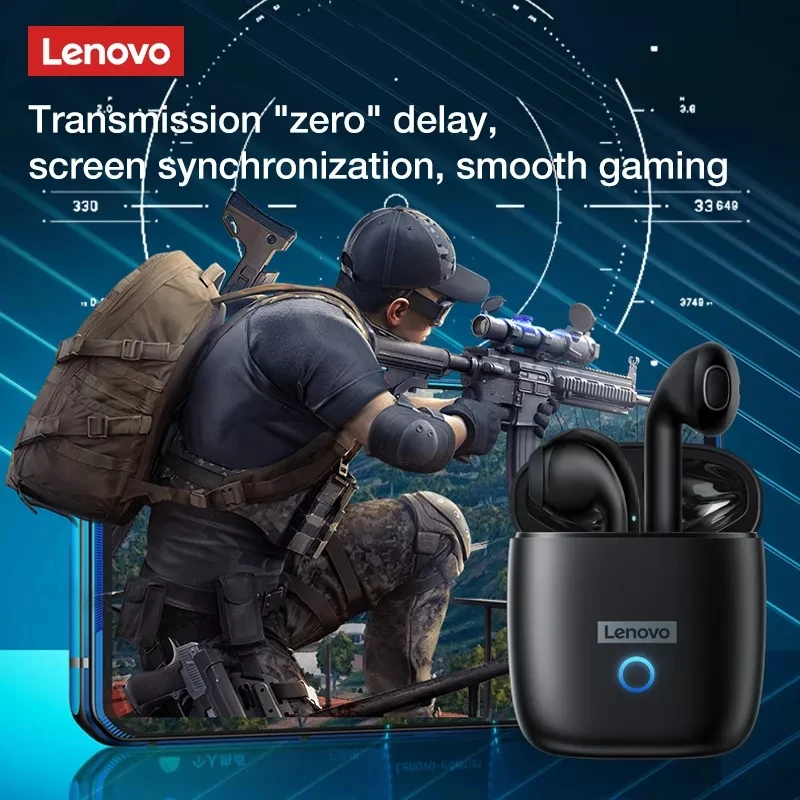 Lenovo 100% original LP50 TWS hands free sport headphone true wireless noise cancelling waterproof gaming earphone earbuds