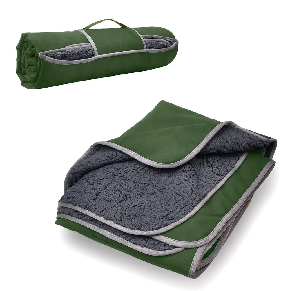 2 in 1 washable picnic mat thickened sand free beach camping blanket with pocket