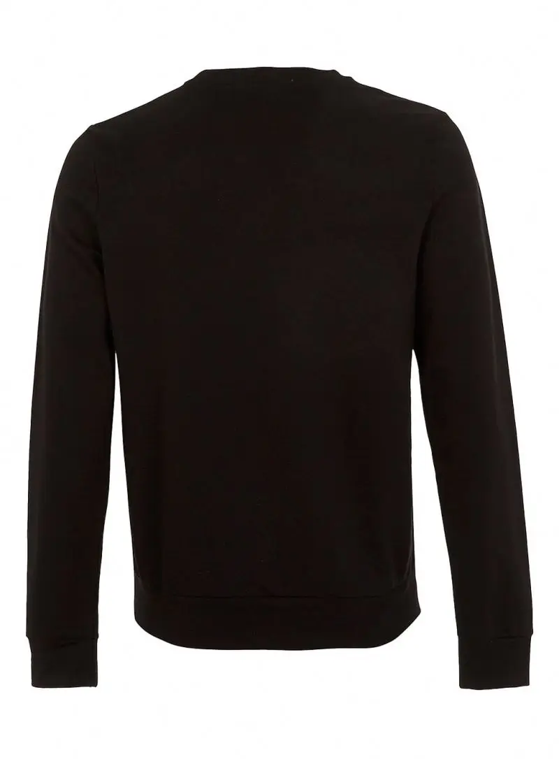 
Faux leather PU yoke black long sleeve mens clothing shorts mens sweatshirt custom 