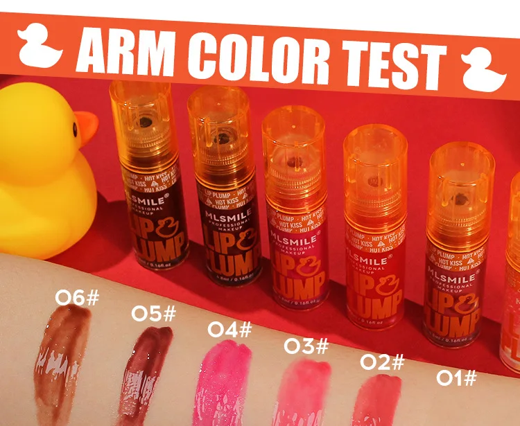 Makeup Factory private label 6pcs set lip glaze  lip oil plump lip gloss moisturizing nourishing liquid lipstick wholesale