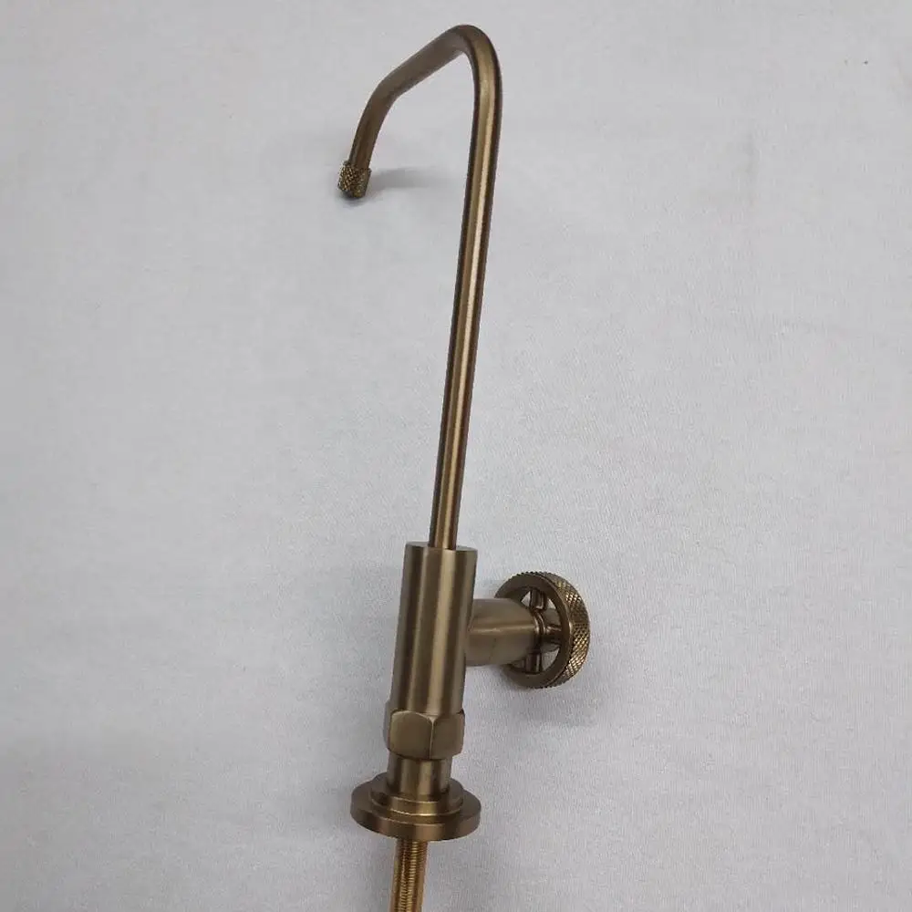 Bathroom and Kitchen Single Cold Drinking Water Faucet in Brushed Gold