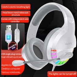 Headset High Quality OEM Gaming usb Best RGB Gamer Q2 PC Waterproof LED light Sport Headphones
