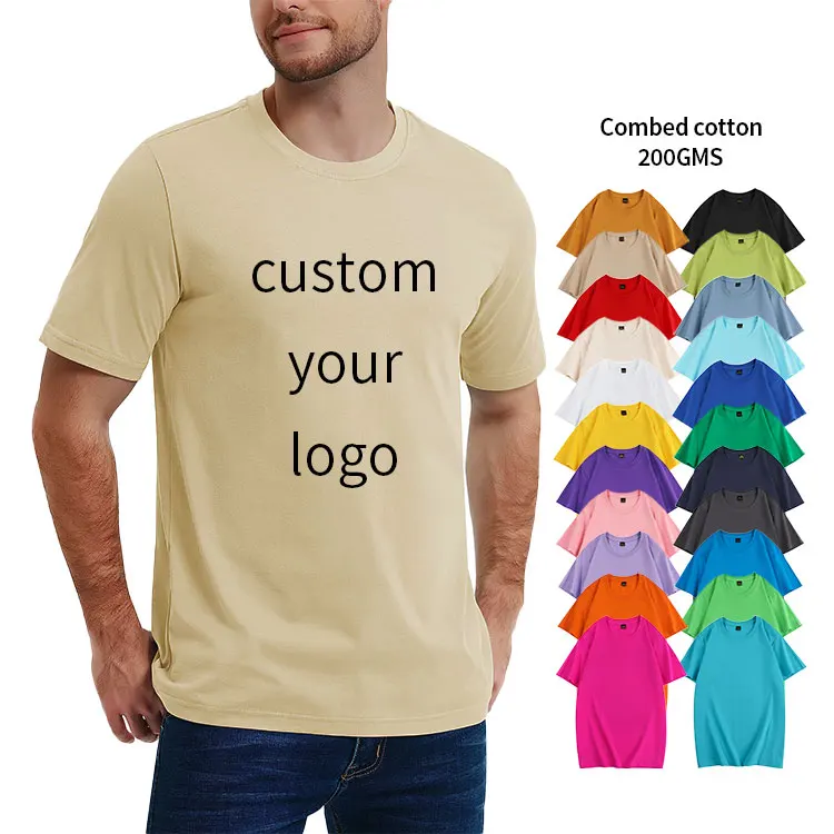 First Class Quality Cotton Custom Logo Men Printing Custom T Shirt Printing Plain Oversized t shirt
