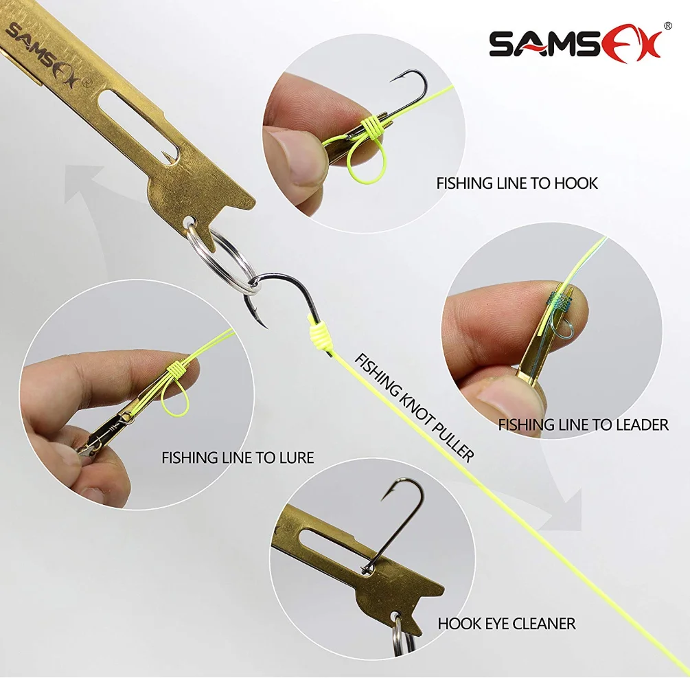 SAMSFX Fishing Line and Hook Knot Tying Tool Kit 3 Knot Tyers in Pack