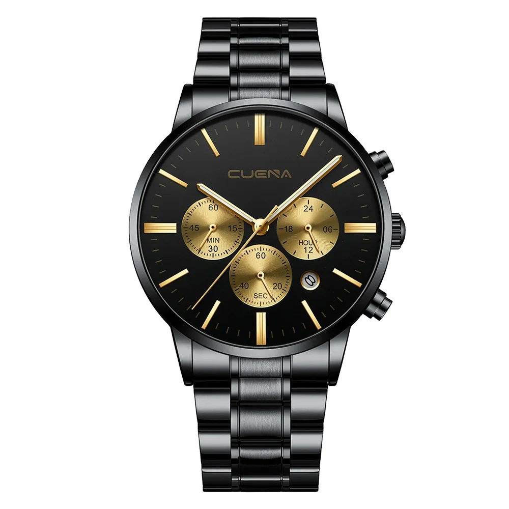 High quality water proof Alibaba online shopping luxury chronograph gold Stainless Steel men wrist Watches montr erkek saat