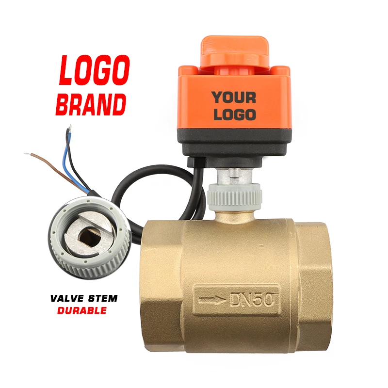 High-Precision 2-Inch Plastic Brass Solenoid Actuated Ball Valve Kitchen Normal Temperature Home Water Electric Actuator Pipe G