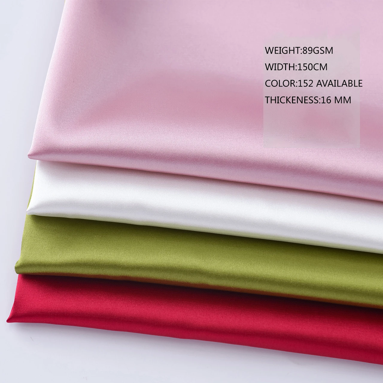 Искусственная шелковая ткань глянцевая эластичная полиэфирная атласная подкладка аммиака оптовая продажа домашняя пижама