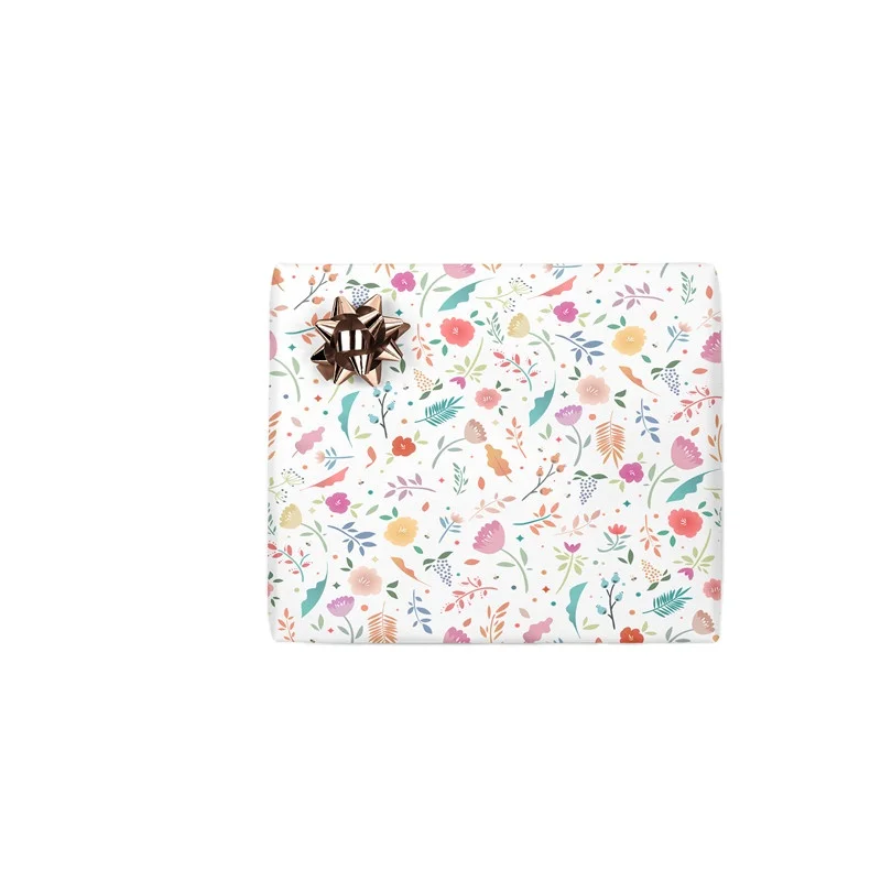 Durable Waterproof Custom Art Paper Baby Cute Flower Gift Wrap Paper