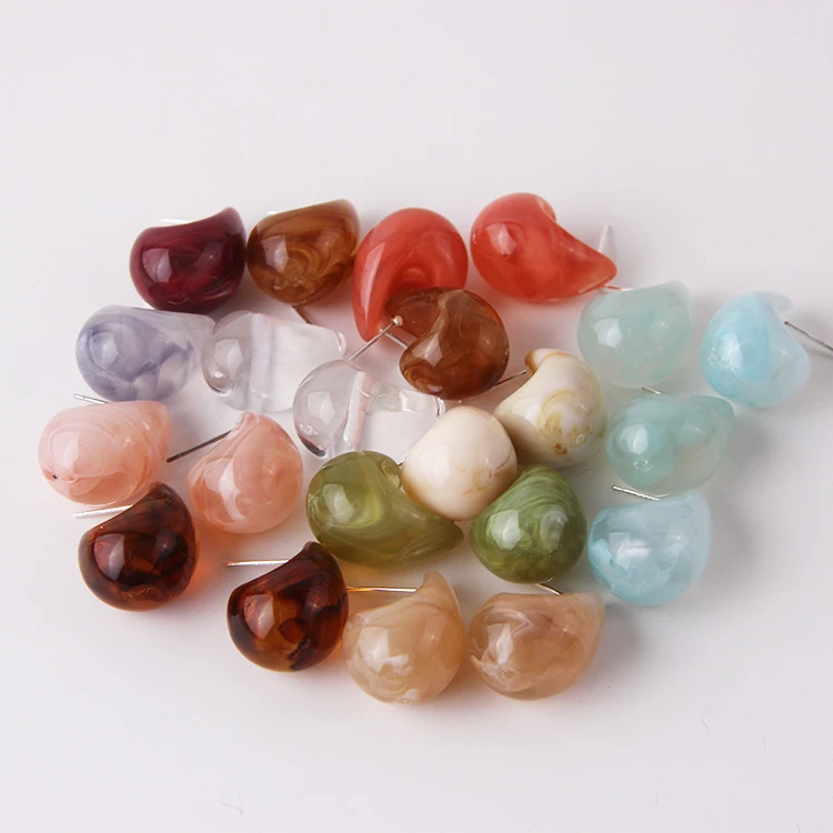 Fashion Women Acrylic Drop Earrings Wholesale Small Acetate Fashion Stud Earrings Acrylic Cute Earrings