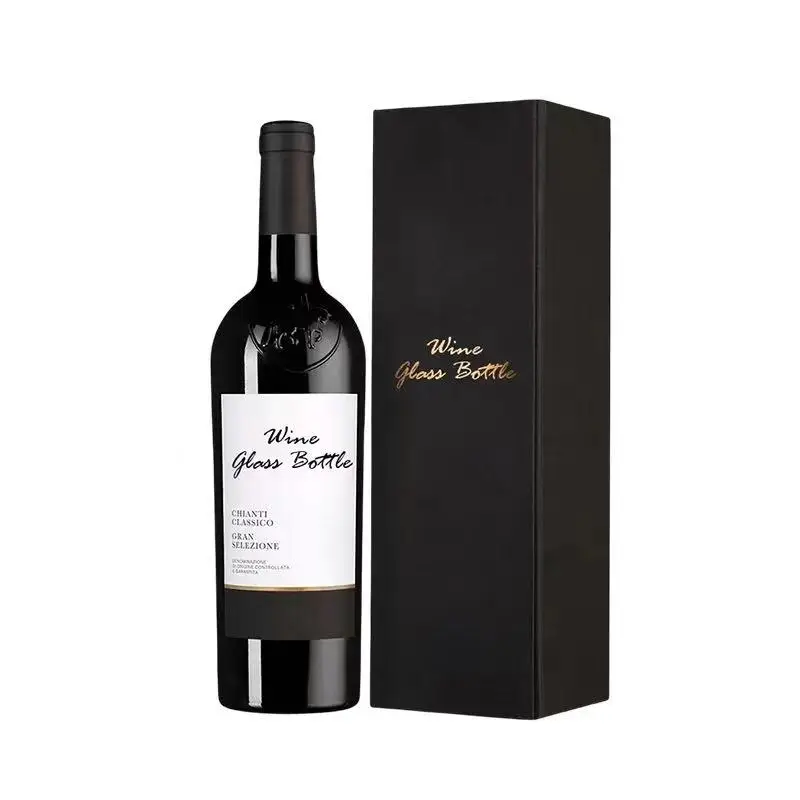 Custom Design Logo Portable Gift Champagne Alcohol Whisky Gift Boxes Packing Liquor Whisky Bottle Glass Red Wine Packaging Box