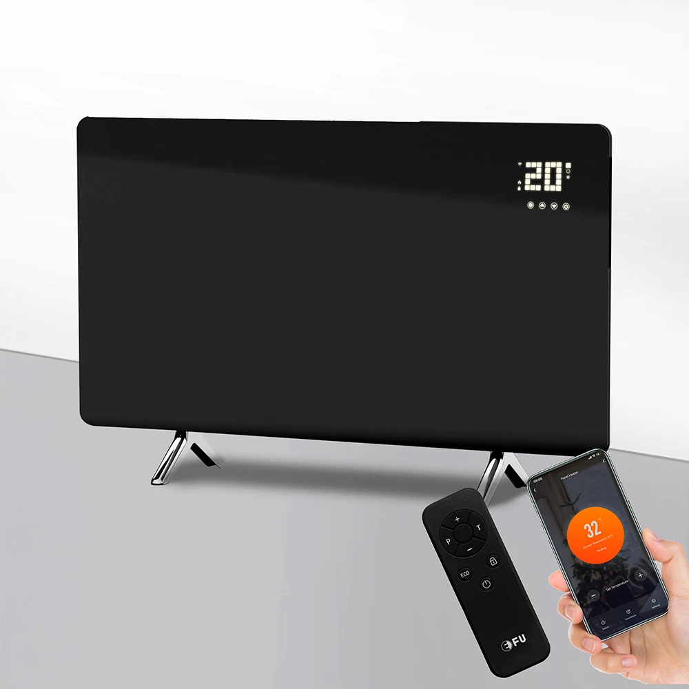 2023 Glass infrared heating panel ir infrarotheizung smart heater wall panel heater