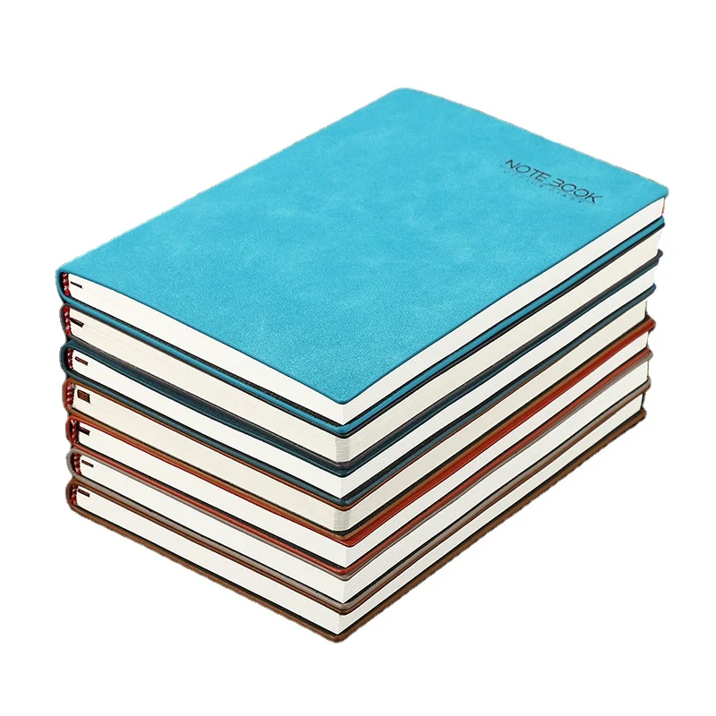 Embossed logo A4 A5 Pu Leather Notebook with Rainbow Cover of 6 Ring A6 Binder Budget Cash Envelopes as Planners for business