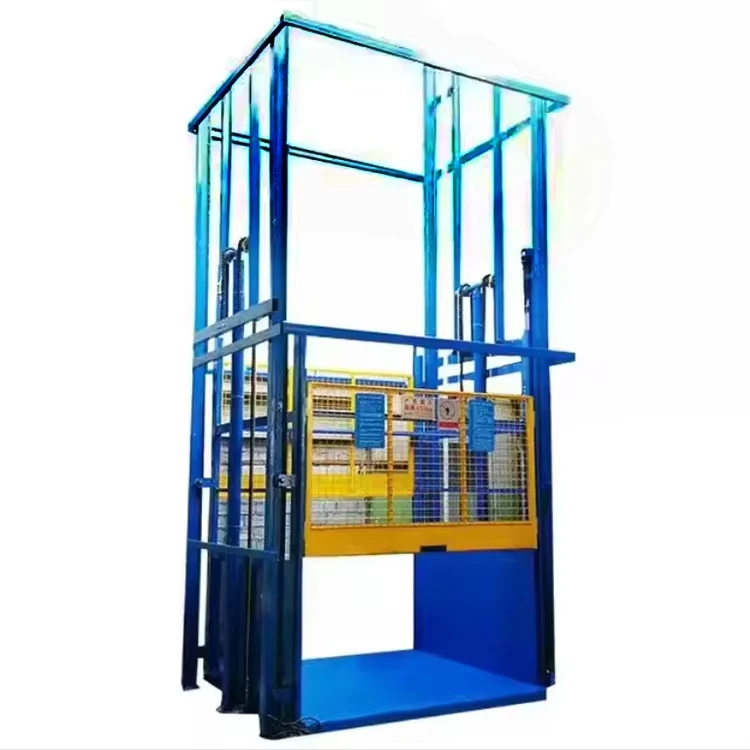 1000kg Vertical Cargo Lift Small Hydraulic Wall Mounted Cargo Lift Electric Goods Lift Platform Cargo Elevator