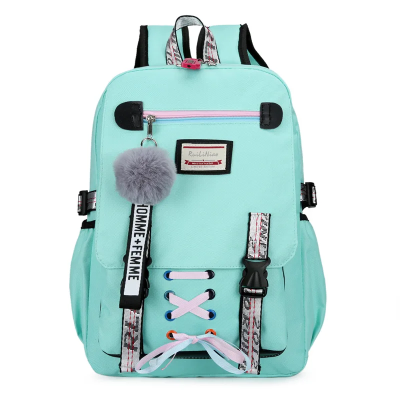 
Leisure Custom Logo Anti-theft Bagpack School Bag Kids Girl Students Backpack 