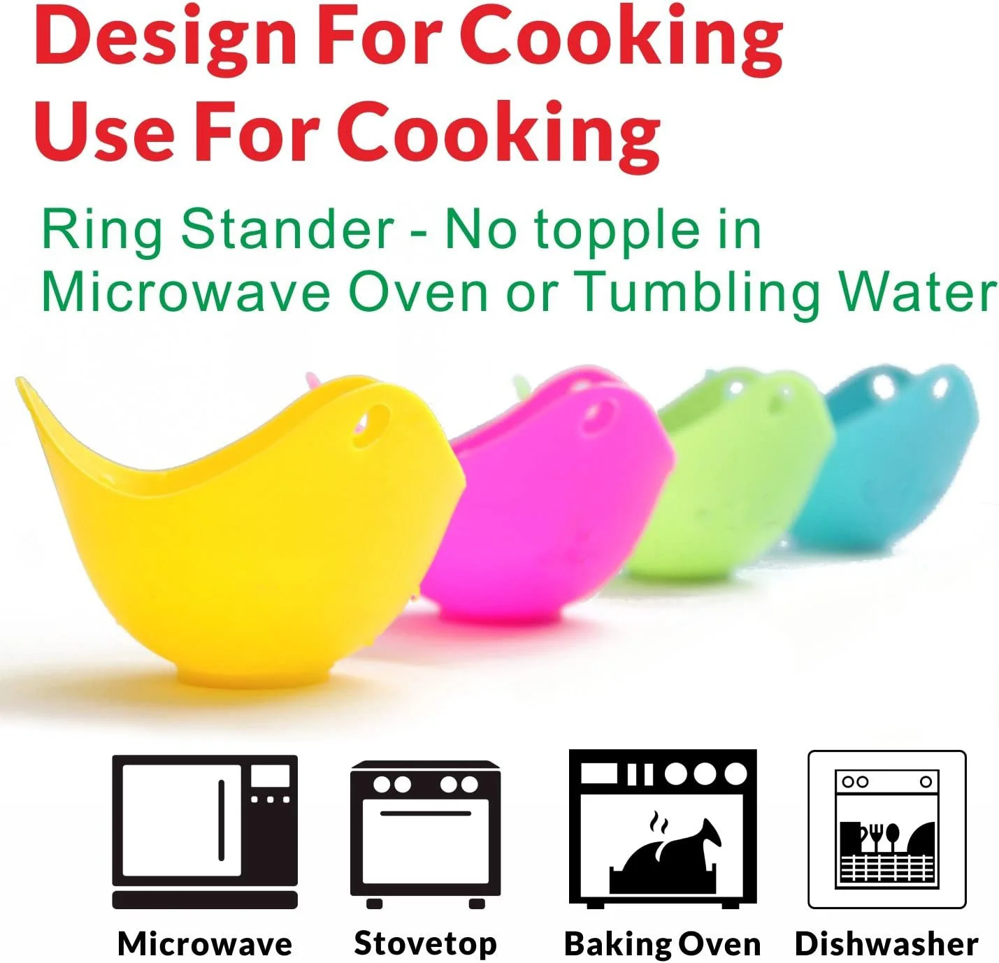 2022 manufacturer Top Seller BPA Free Pack of 4 Egg Poaching Cups Set Microwave And Stovetop Egg Cooking Silicone Egg Poacher