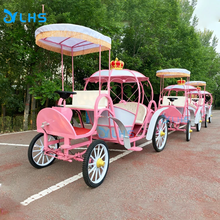 New energy cinderella horse cart supply electric  royal wedding carriage buggy luxury princess pumpkin  horse carriage for rent