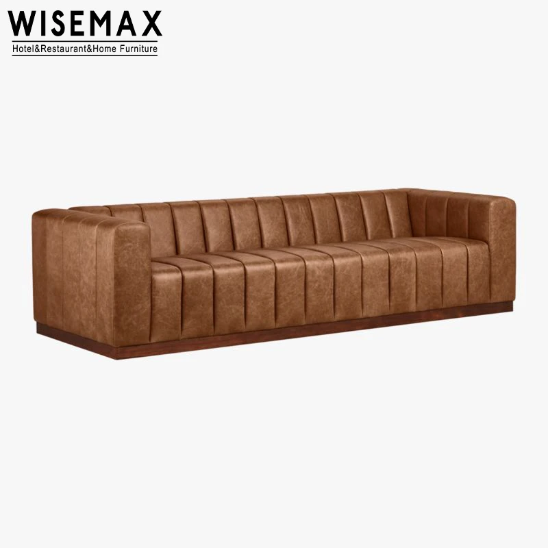 WISEMAX FURNITURE Luxury Double Seat Commercial Furniture Couch Restaurant Cafe Set Microfiber Leather Sofa for Hotel Home