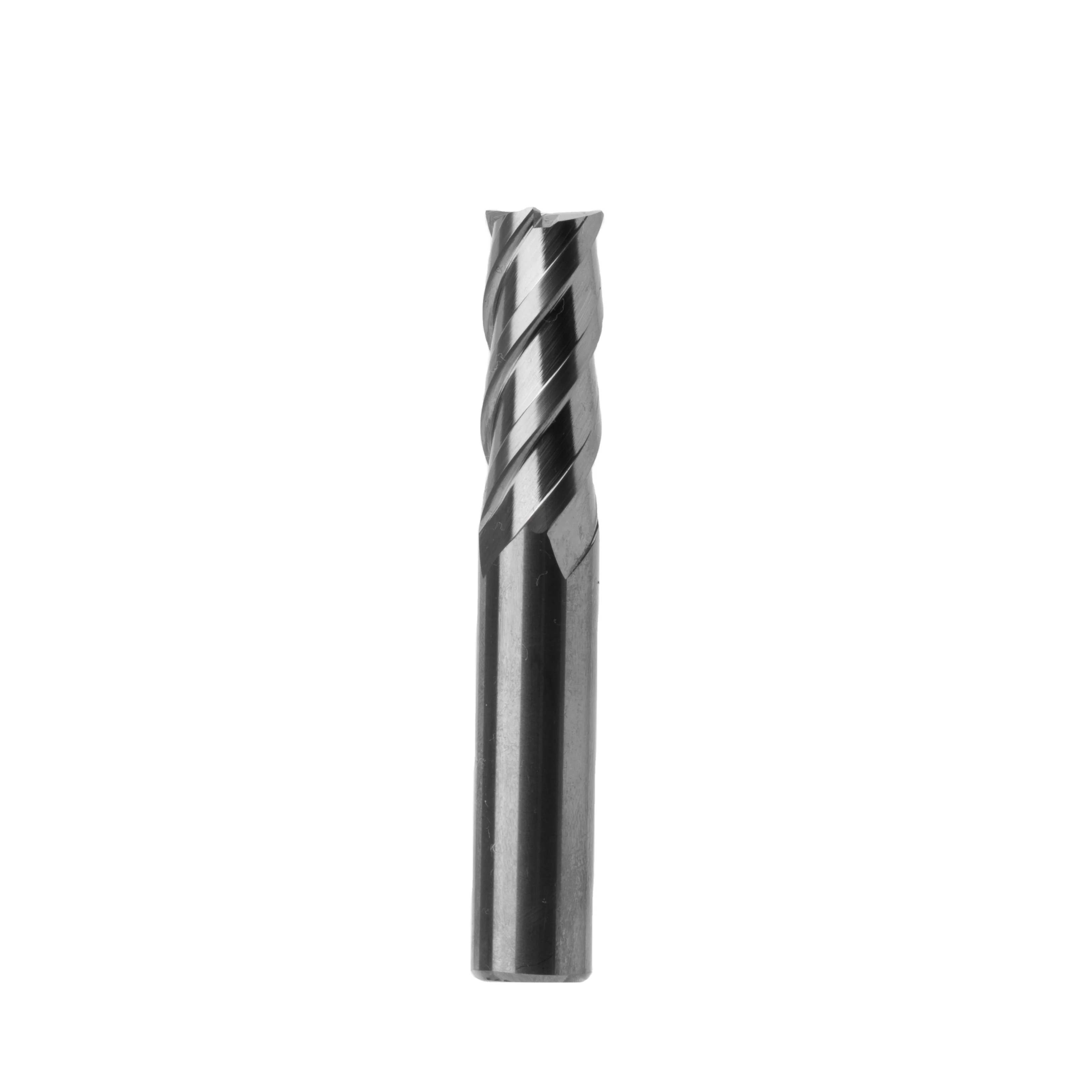 Carbide HRC55 Mills Tungsten Flat Four Flutes Milling Cutter  CNC Mill Tools for Process High Speed Steel Milling Cutter