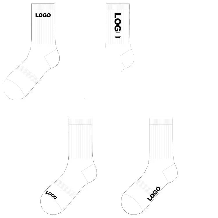 High Quality Oem Custom Cotton Embroidered Design Socks Embroidery Logo Cotton Sox Customize Custom Logo Sport Men Socks