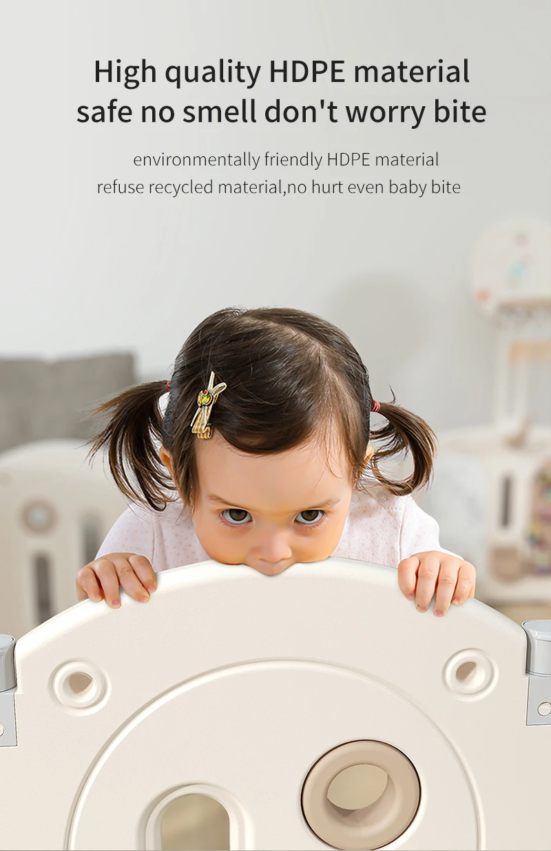 new type high quality Kids Playpen Plastic Fold able fence  For Baby  Playpen  plastic enclosure swing slide combination for kid