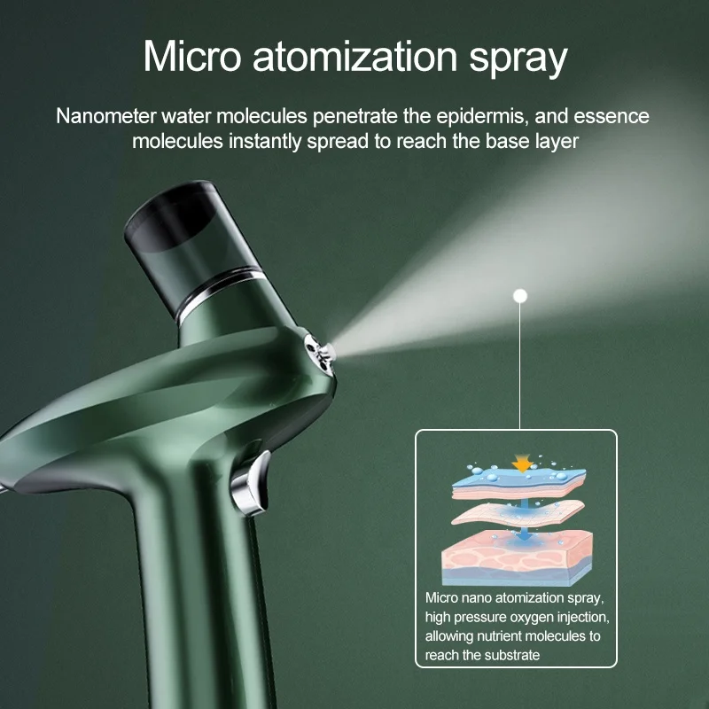 Nano Oxygen Injection Instrument Mini Portable Makeup Kit Therapy Skin Moisturizing Jet New Water Spray Gun Design