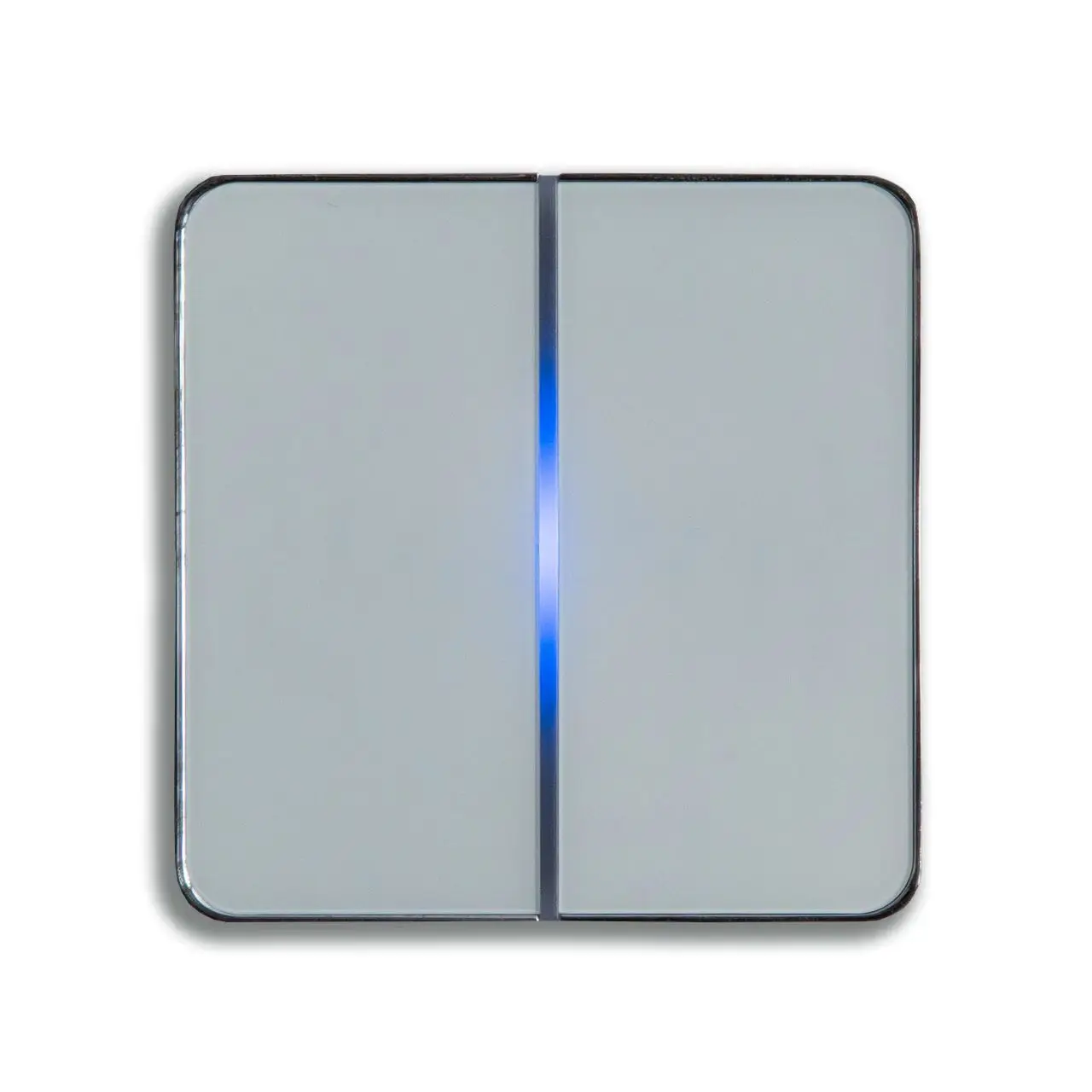 Tempered Crystal Glass Panel 2 Gang 2 Way Modbus Touch smart Sensor wall Switch For Led Light