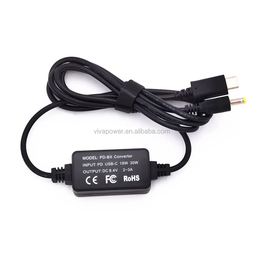 
PD convertor PD charger Type C 18W 30W work with power bank fit for Nikon ENEL14 ENEL15 Dummy battery EP-5A EP-5B 