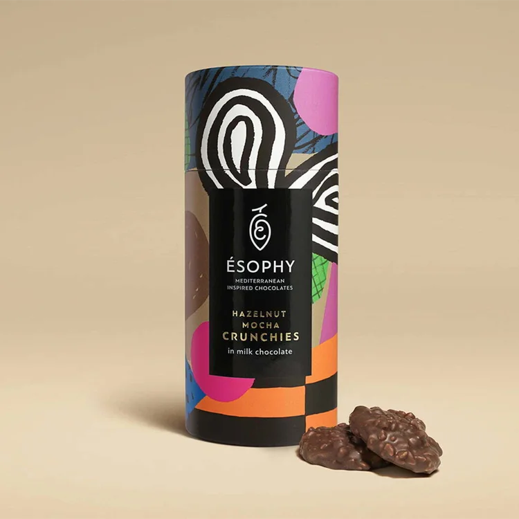 Moisture Proof Chocolate Lollipops Candy Paperboard Packaging Airtight Food Container Cylinders