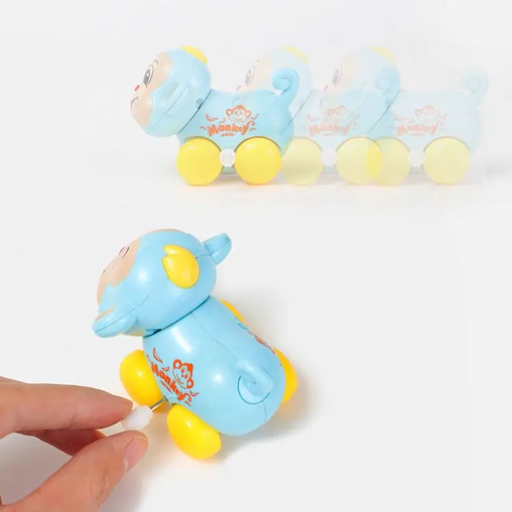 2021 amazon hot selling baby hobby educational stunt cars plastic windup toy car animal shaped children wind up toys