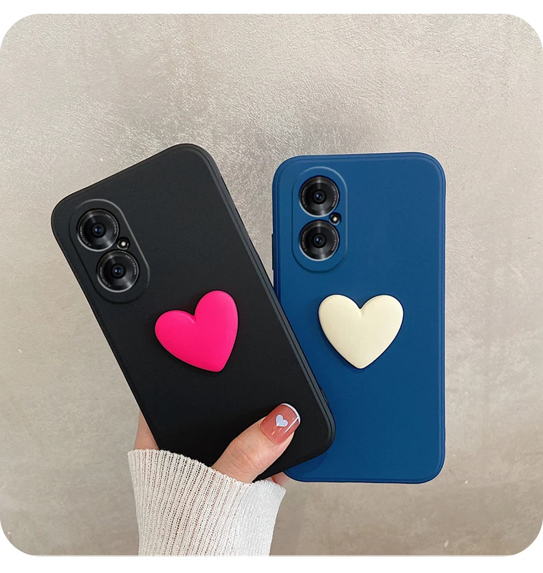 2022 new 3D Lovely heart-shaped  rubber case tpu silicone  soft love heart candy phone case