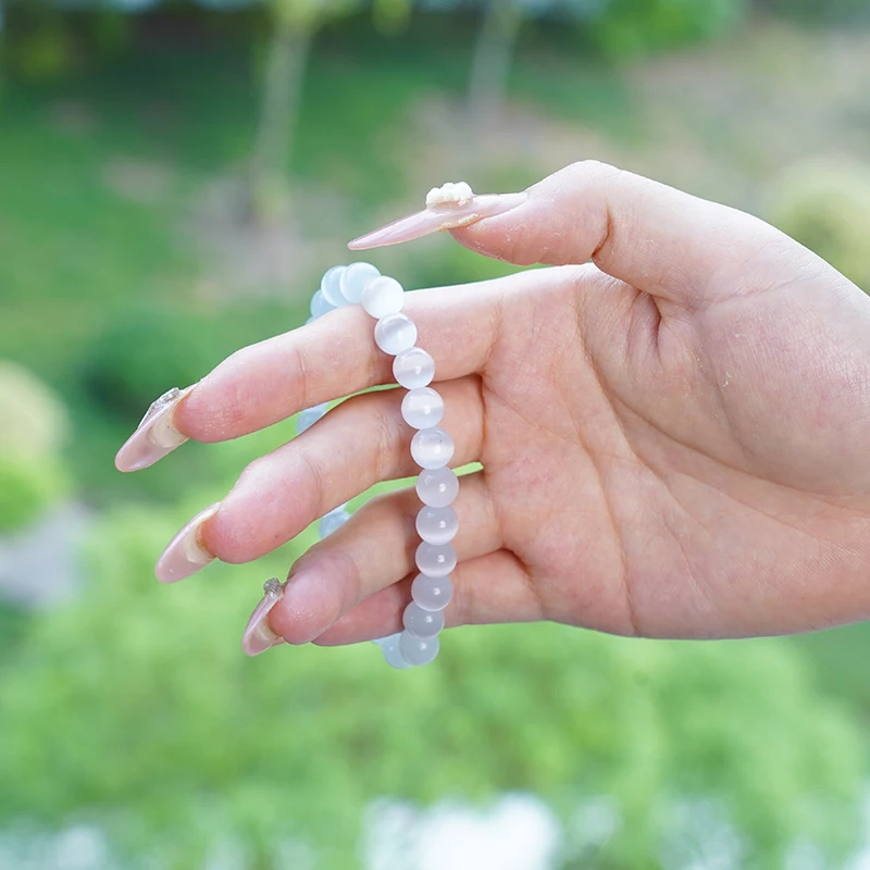 8mm natural Gemstones healing crystal bracelet reiki energy medi Energy Power luck Crystal beads Bracelet