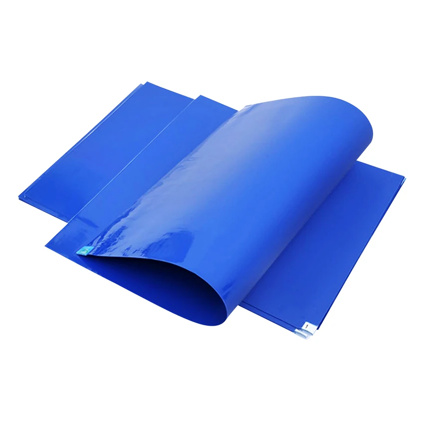 Blue PE 30 layers Esd Sticky Mat Adhesive Floor Mat Anti Slip Dust Remove Peelable Cleanroom Sticky Mat