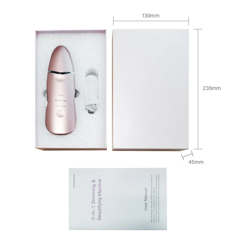 Wholesale Professional Beauty Care Iontophoresis Electroosmosis Spatula Exfoliator Microcurrent Ultrasonic Face Skin Scrubber