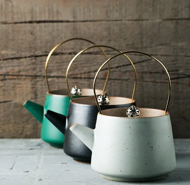 Nordic European Hotel Restaurant Home Ceramic Tea Pot Set, Drinkware Coffee Tea Cup, Tea Pot Set