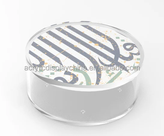 Creative acrylic set round storage box high-end acrylic teacup holder acrylic service tray household tissue box storage candy bo