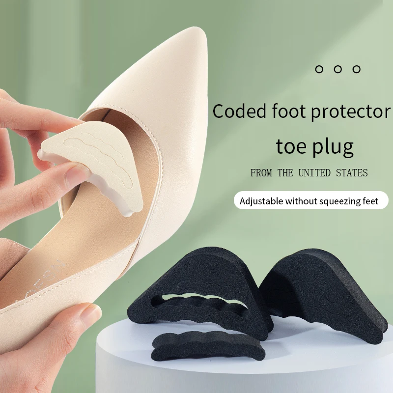 High Heel Anti-slip Foot Care Adjustable Big Toe Filler Insole Pad Soft Removable Sponge Toe Plug Forefoot Pad