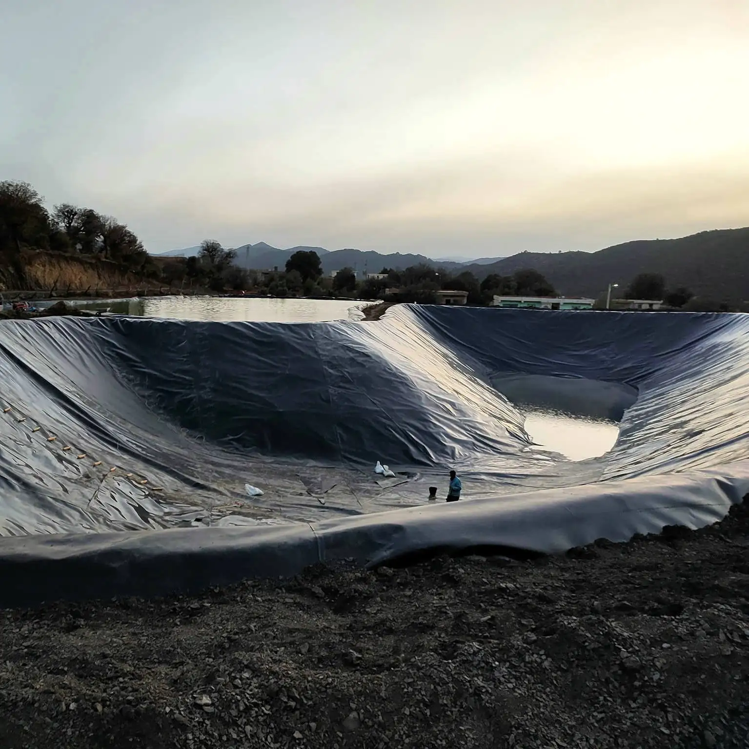 0.5mm 0.75mm 1mm 1.5mm Fish Farm Pond Liner Geomembrane iner good Price Dam Liner HDPE liner