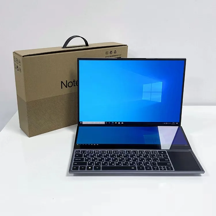 Dual Screen Laptop 16 Inch + 14 Inch Touch Screen Intel I9-10885H Processor Laptop DDR4 SSD Notebook