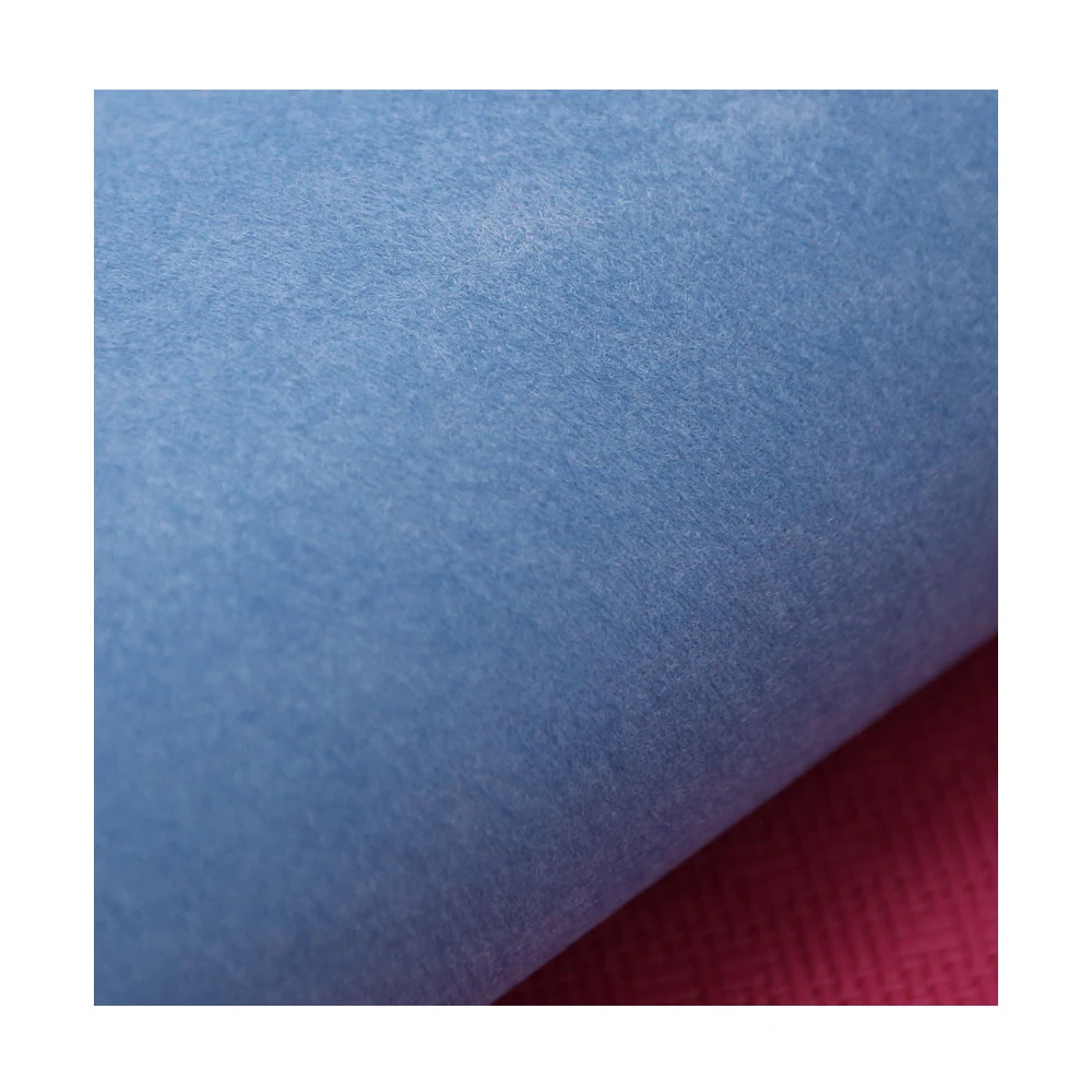 Custom Printing Color Change 0.7mm Nonwoven Coagulated Emobssing Waterproof PU Leather Fabric For Notebook Jean Label