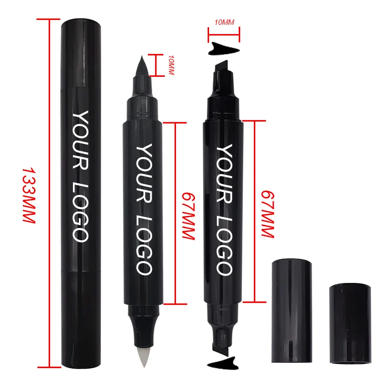 OEM private label eyeliner with eraser with low price 2 in 1 black eyeliner with eraser eyeliner pen
