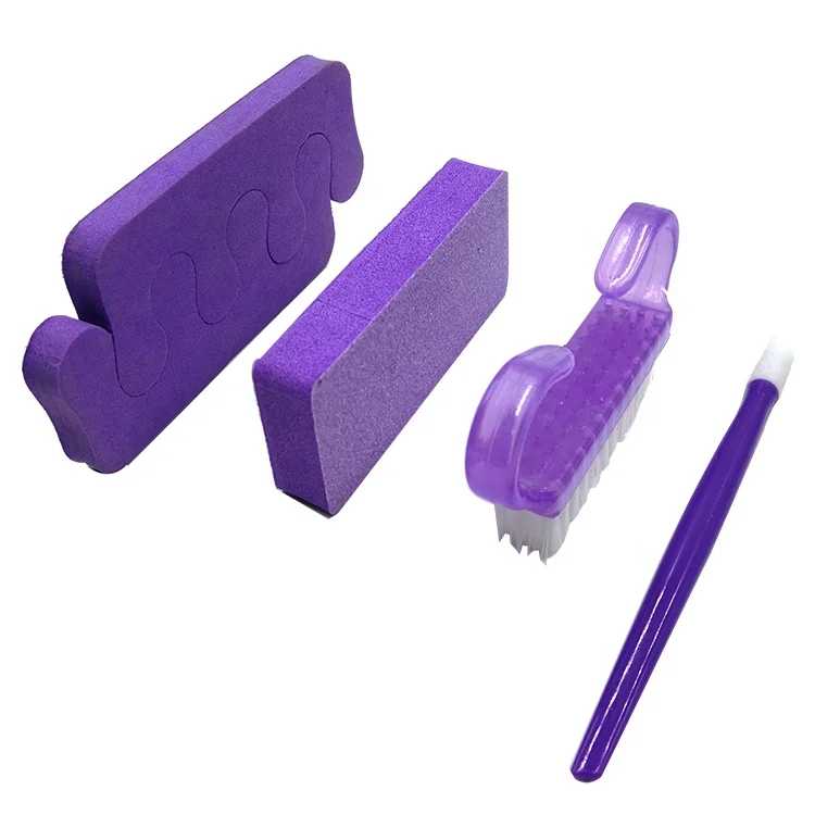 Wholesale Cheap Price Salon Tool 4PCS Disposable Nail Pedicure And Manicure Tools Set With Toe Separator